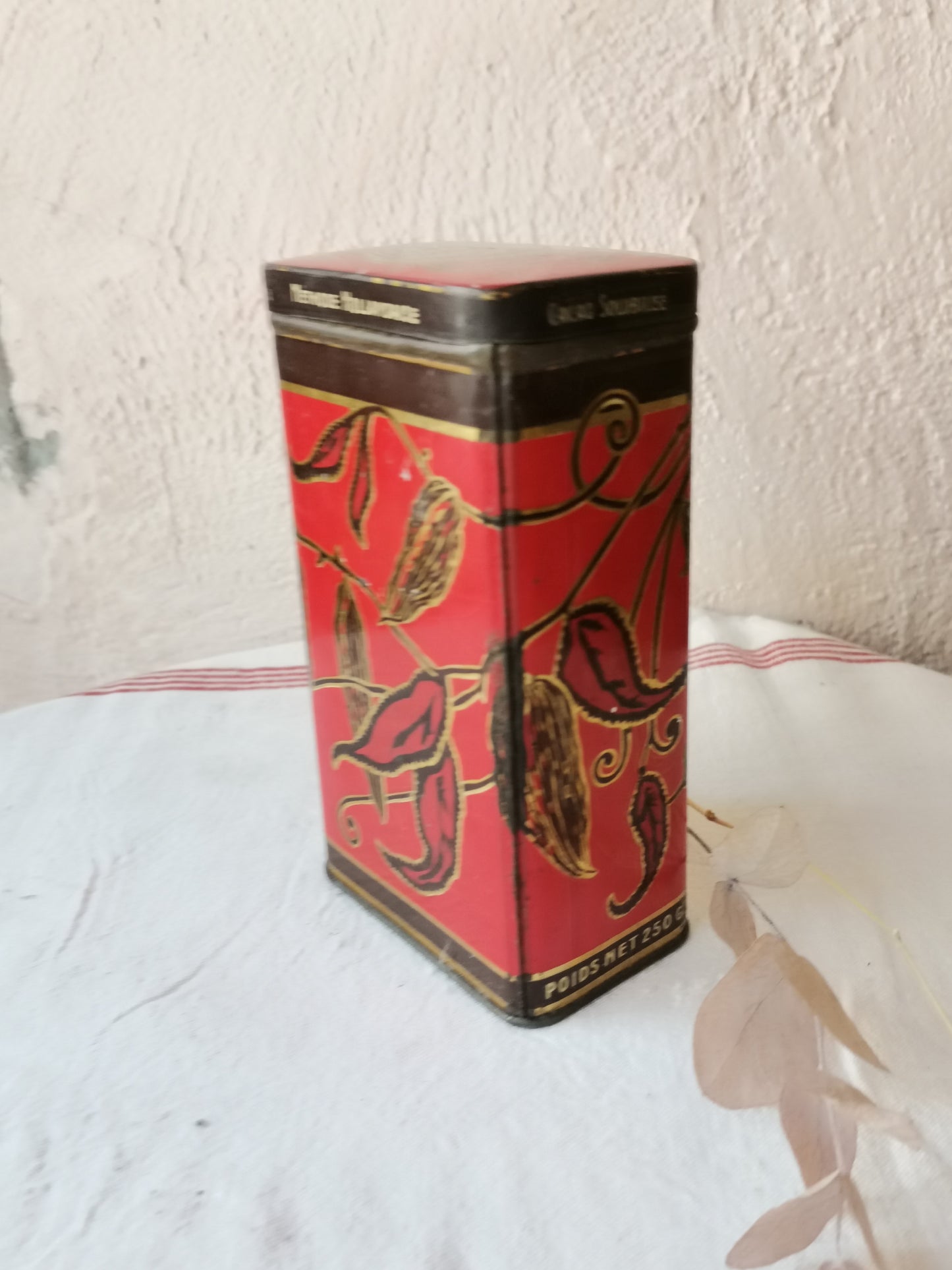 Boîte cacao rouge