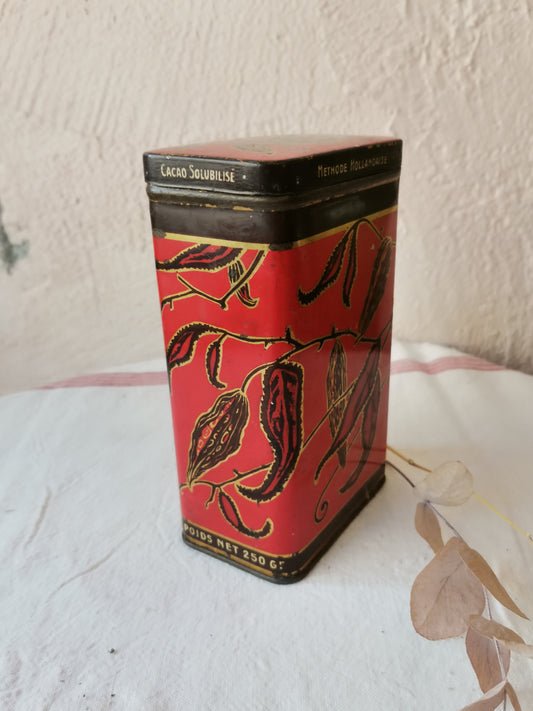 Boîte cacao rouge