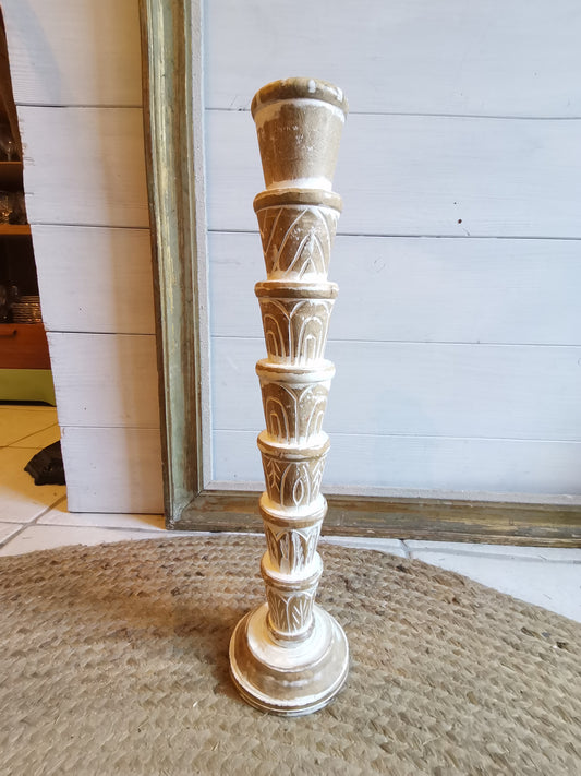 Grand bougeoir en bois